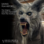 The Howling rod puppet werewolf statue